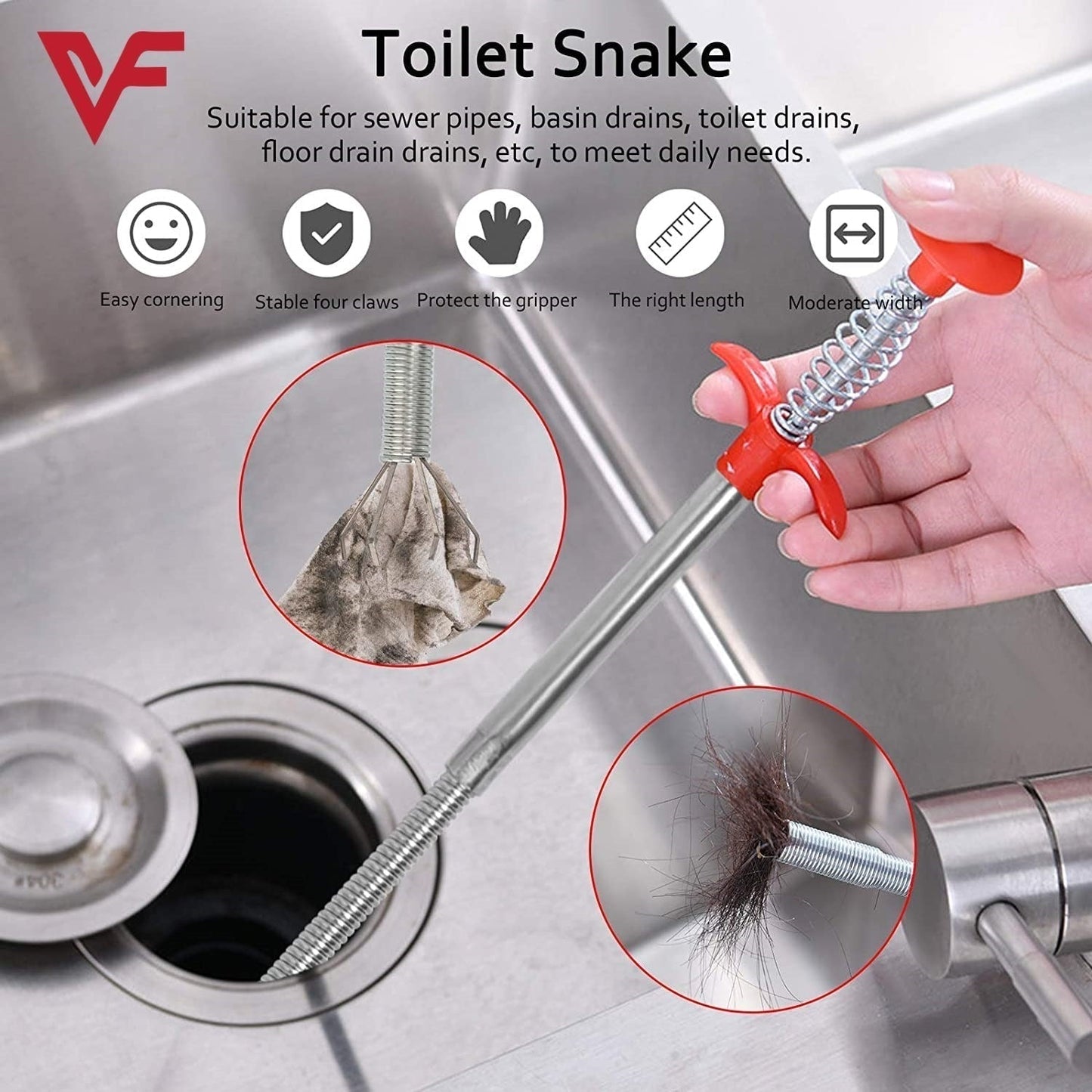 90cm Flexible Drain Cleaning Grabber Tool